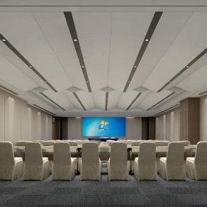 现代酒店宴会厅3D模型下载